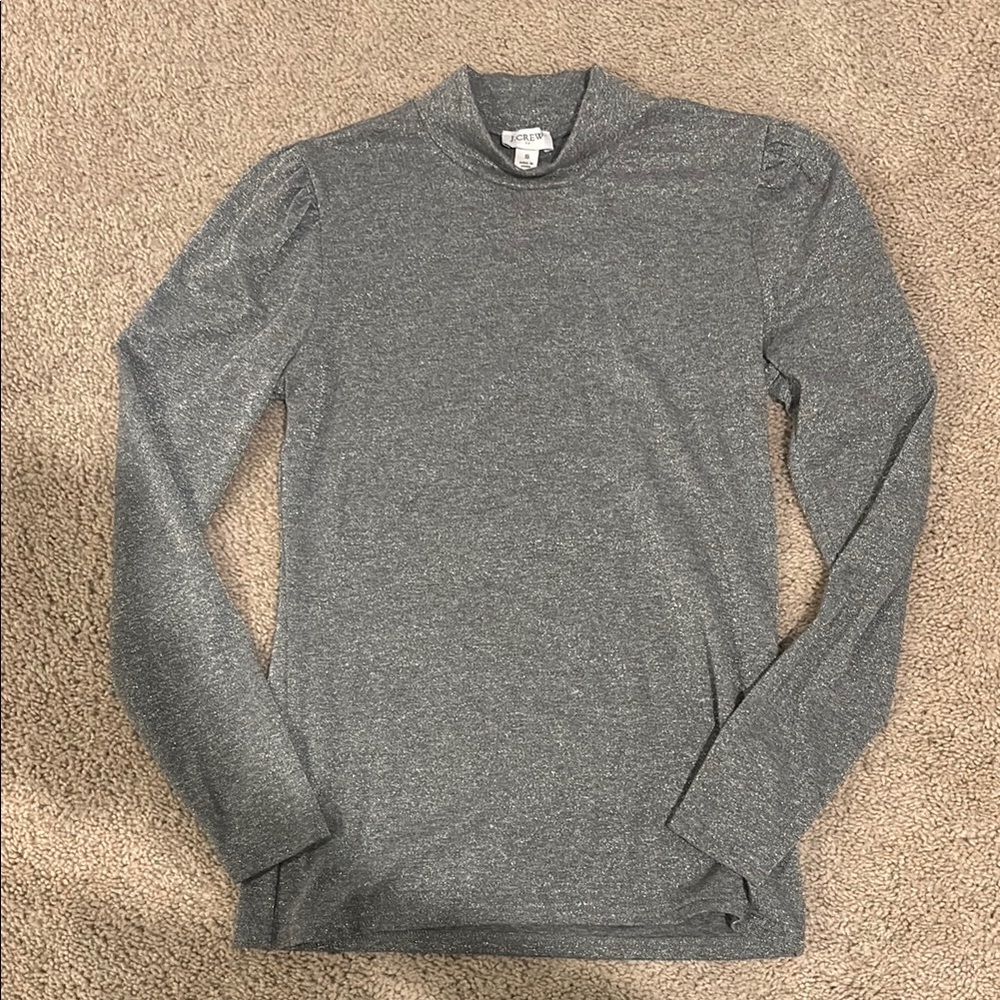 J. Crew Gray Long Sleeve Tee Classic Knit